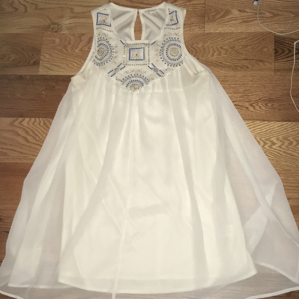 white mini dress